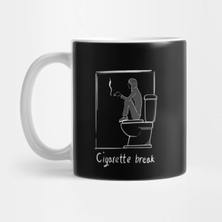 Cigarette break (white version) Mug